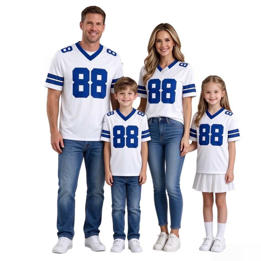 Matching Family #88 Football Stitched Jersey White | Men Women Youth Game Day Shirt, Free Shipping