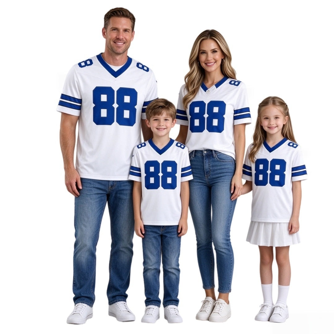 Matching Family #88 Football Stitched Jersey White | Men Women Youth Game Day Shirt, Free Shipping