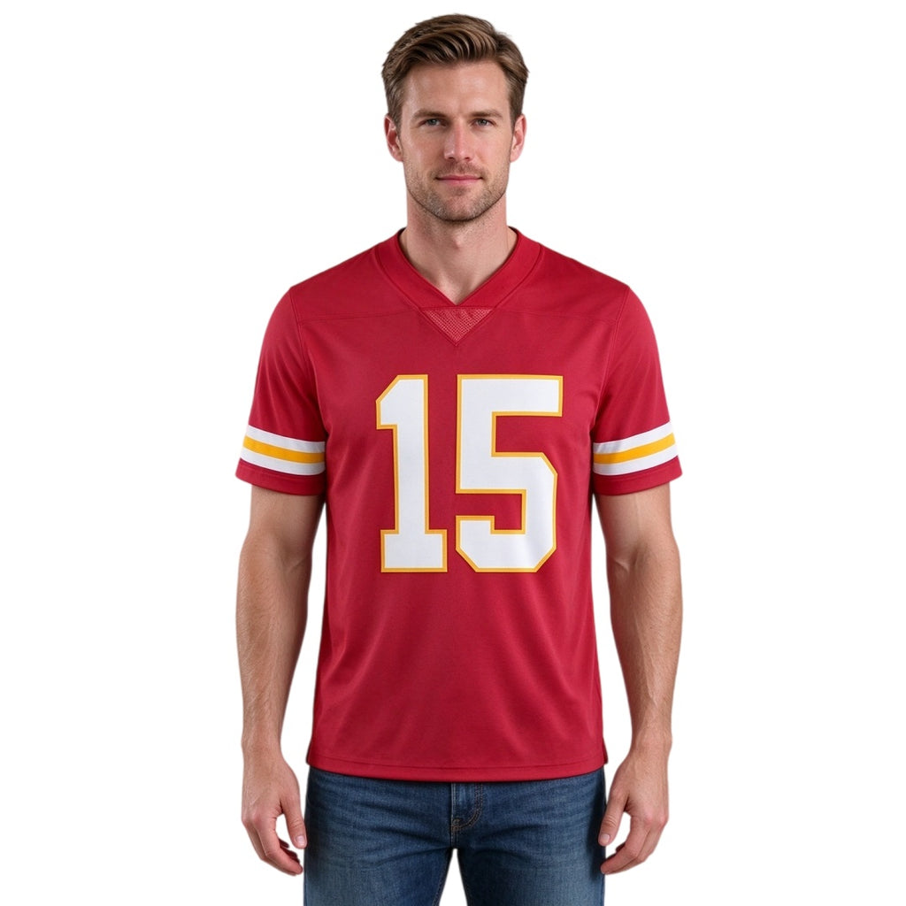 Matching Family #15 Football Stitched Jersey Red | Men Women Youth Game Day Shirt, Free Shipping