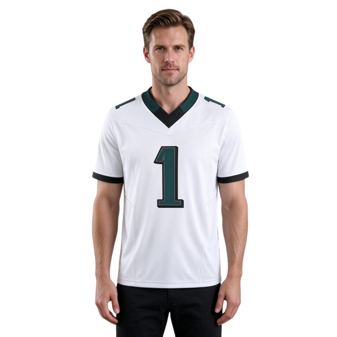 Matching Family #1 Football Stitched Jersey White | Men Women Youth Game Day Shirt, Free Shipping