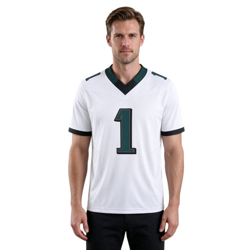Matching Family #1 Football Stitched Jersey White | Men Women Youth Game Day Shirt, Free Shipping