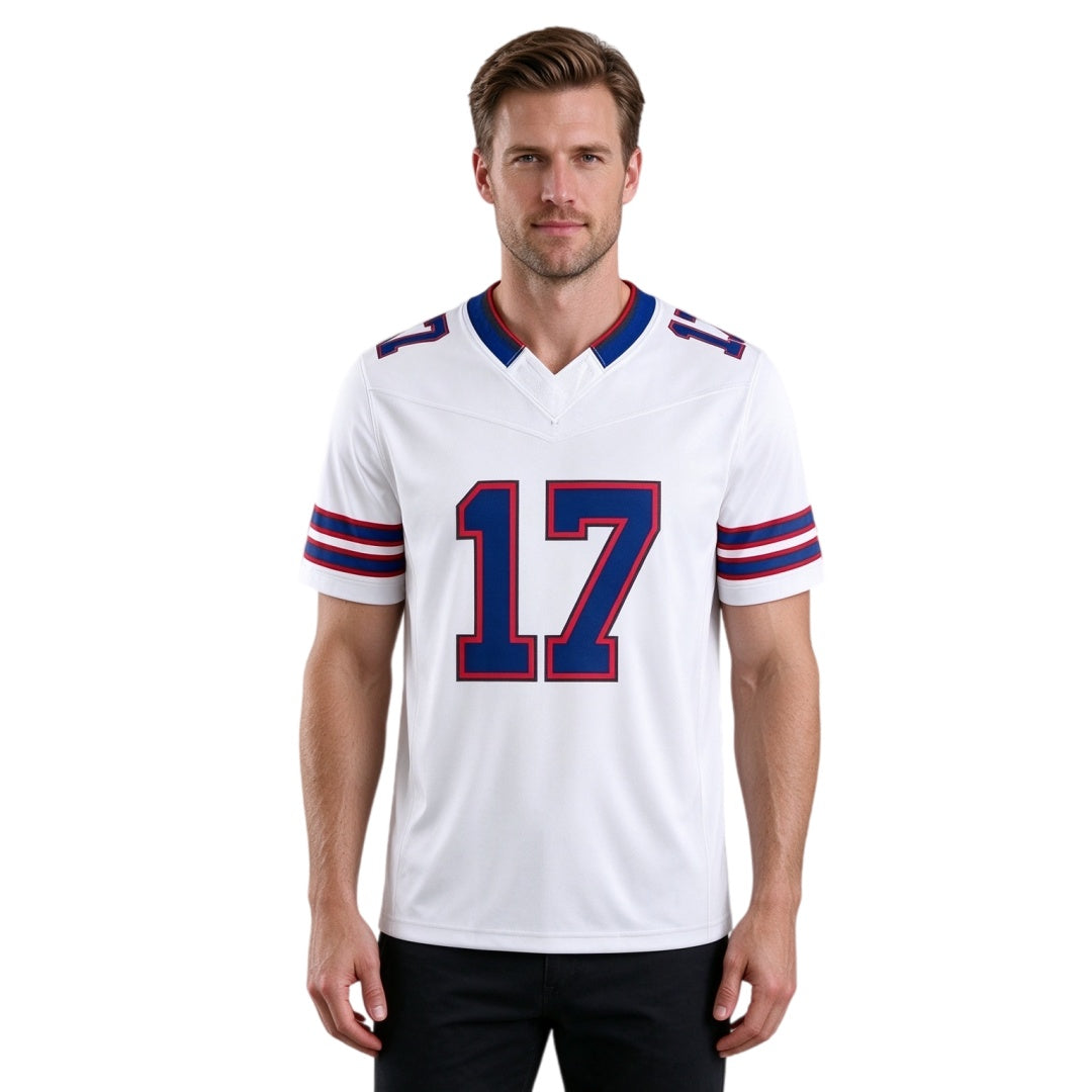 Matching Family #17 Football Stitched Jersey White | Men Women Youth Game Day Shirt, Free Shipping